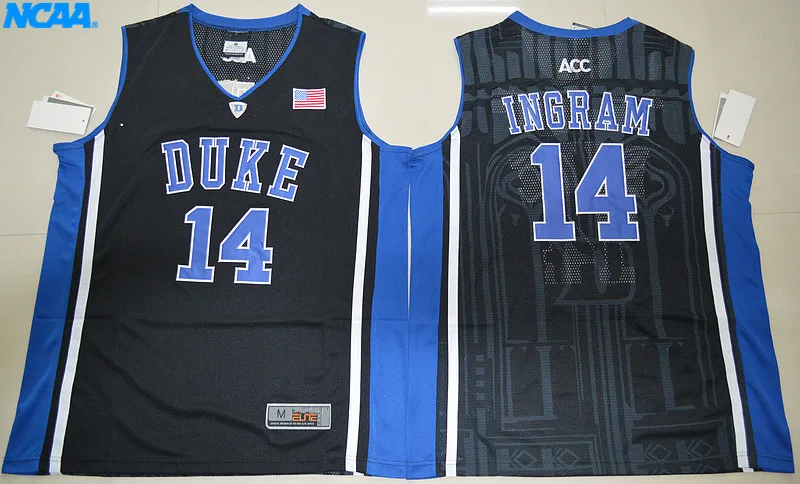 Новое поступление высокое качество Duke Brandon Ingram#14 футболка спортивные майки S-XXXL