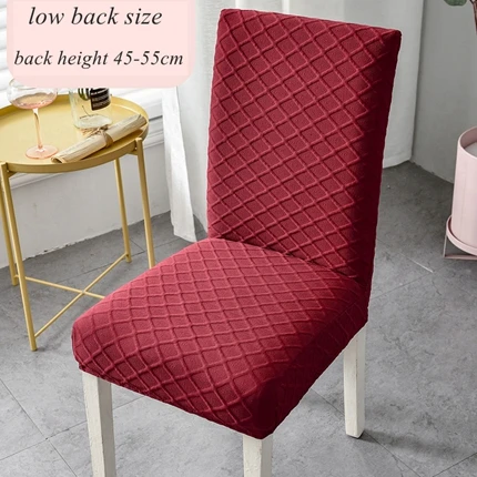 burgundy low back Плотная ткань красочные спандекс обеденные чехлы на стулья для отелей чехлы для стульев для ресторана стрейч скользящие Чехлы съемный чехол - Цвет: burgundy low back