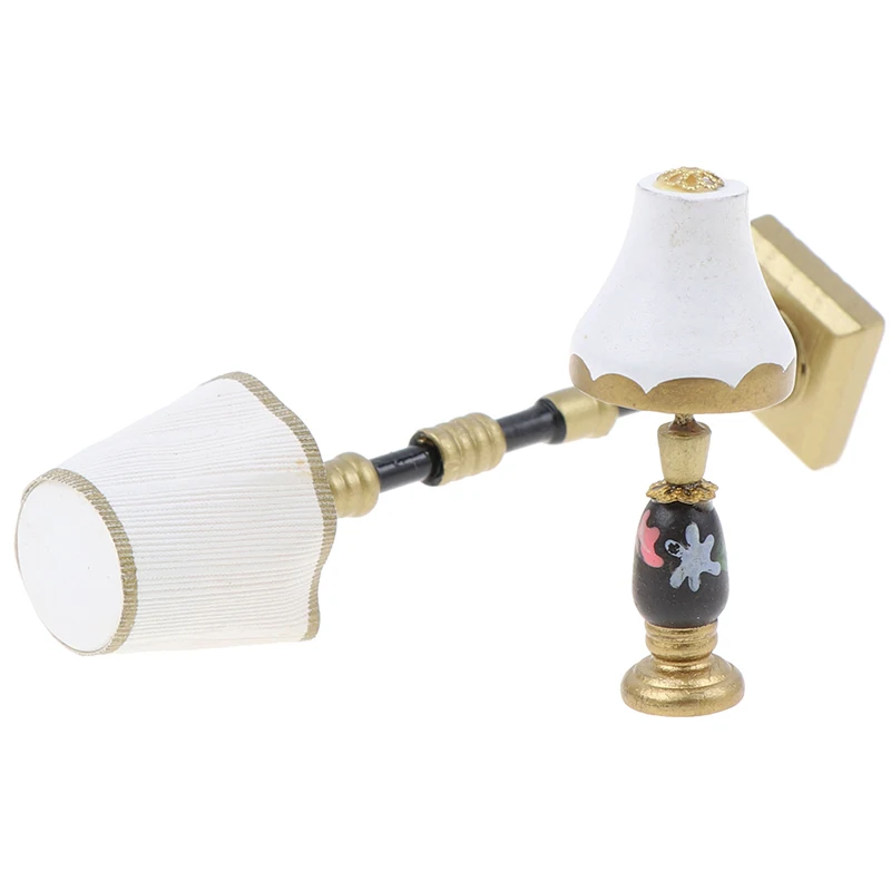 Современный мини-напольный светильник, модель, белый светильник, настольная лампа для 1/12 весов, кукольный домик, декор для гостиной, спальни