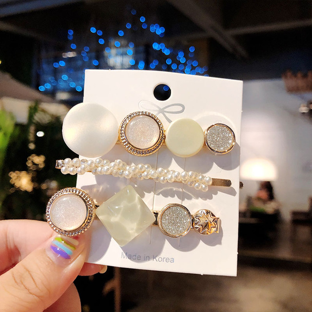 Pearl Hair Clips Pins Hairgrip For Women Girls Acrylic Hair Barrettes Party Fashion Jewelry Hair Accessories Headwear