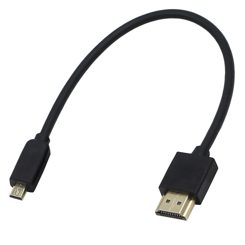 

25cm D Type HD-compatible Male To A Male Short Connector Cable Cord Golddend Plated 1080P V1.4 for TV BOX Computer Camera