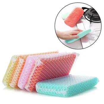 

5Pcs/Set Kitchen Dish Bowl Pot Washing Cleaning Sponge Pads Cleaning Cloths Oil Dirt Removal Tool Kitchen Tool Random Color
