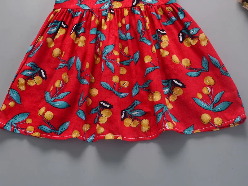 Платье для девочек Новая летняя одежда для малышей Детские платья для девочек, хлопковое платье-пачка принцессы с цветочным рисунком для маленьких девочек возрастом от 1 года до 5 лет