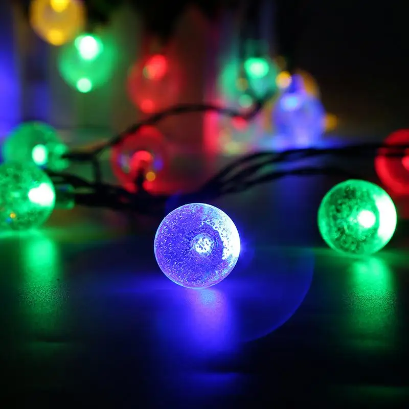 New 30/50 LED Crystal ball 5M/7M Solar Lamp LED Light String Fairy Lights Solar Garlands Garden Christmas Decor For Outdoor