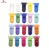 Free Shipping 15 Pcs Mix Colors Plastic Pacifier Clip Holder Soother Mam Baby Dummy Clips Chain For 20mm Ribbon 15 Colors 1