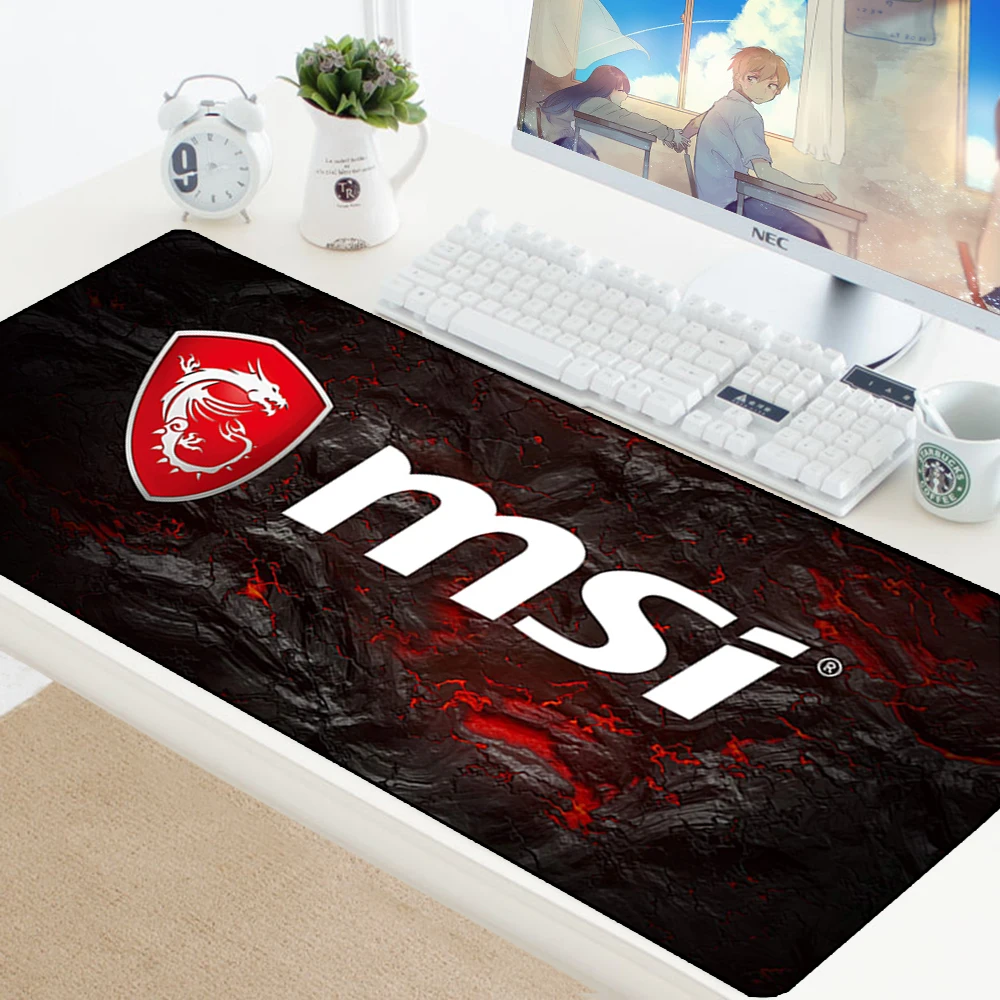 MSI коврик для мыши большой XXL геймер Противоскользящий резиновый коврик игровой коврик для мыши к клавиатуре ноутбук скорость мыши мышь стол игровые коврики