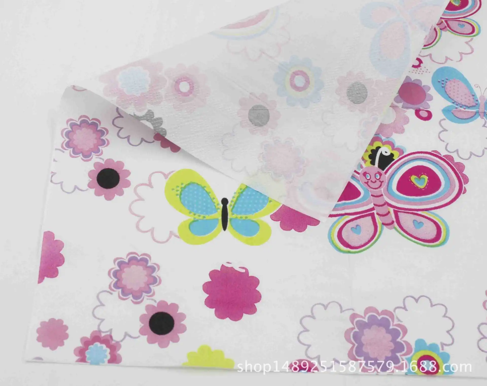 [В настоящее время ] салфетка с цветами бабочки цветная салфетка с принтом тканевое креативное бумажное полотенце
