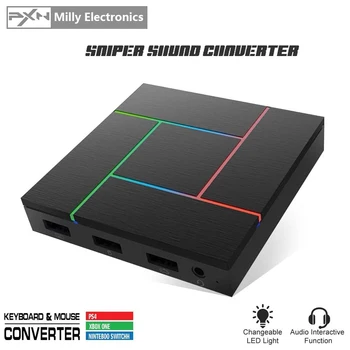 

PXN K5 Keyboard Mouse Converter 4 In1 USB Controller With LED Light Sniper Sound Converter For PS3 PS4 XBOX ONE Switch