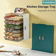 

Kitchen Storage Tray Multi-layers Storage Rack for Vegetables Fruits Wall Hanging Storage Basket Kitchen Organizer Spice Rack