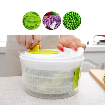 

Salad Spinner Lettuce Greens Washer Dryer Drain Crisper Strainer for Washing Drying Leafy Vegetables Kitchen Accessories HOT