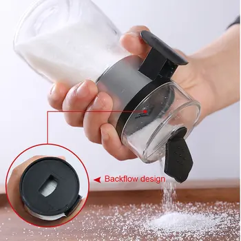 

Moisture Proof Salt and Pepper Shakers Flip Top No Spill No Clog Condiments Holders YU-Home