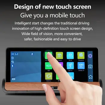 

7 Inch Center Console Driving Recorder Front And Rear Hd Wide Angle Double Lens Video Gravity Sensing Automatic Recorder