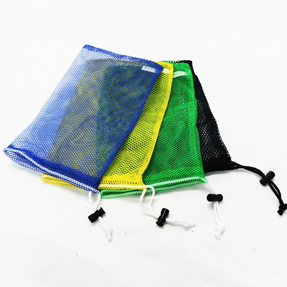 Большой тренировочный сетчатый нейлоновый Теннисный чехол для хранения, держатель на шнурке, подвесной аксессуар, сумка для мяча для гольфа, случайный цвет