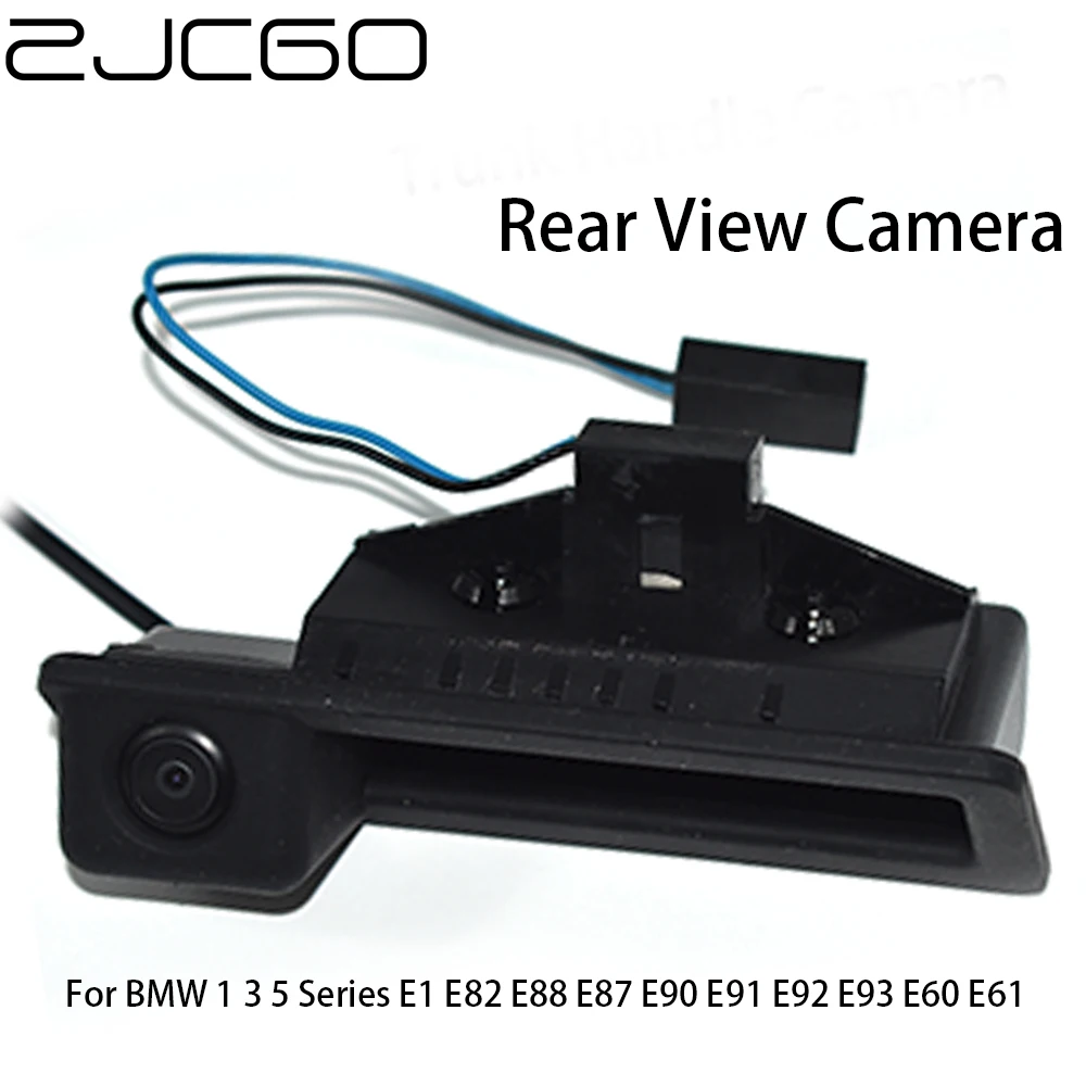 

ZJCGO CCD Car Rear View Reverse Back Up Parking Trunk Handle Camera for BMW 1 3 5 Series E1 E82 E88 E87 E90 E91 E92 E93 E60 E61