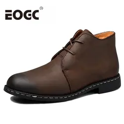 Мужские ботинки из натуральной кожи высокого качества, Нескользящие осенне-зимние ботинки, уличные Рабочие Ботинки, Ботильоны