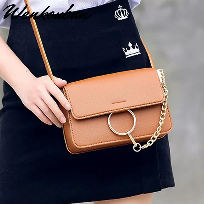 

Fashion Crossbody Bag For Women PU Leather Message Bag Ladies Vintage Designer Small Bags Sac Main Femme
