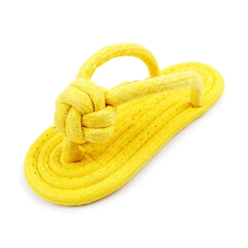 Жевательные игрушки для питомцев, тапочки в форме обуви, тканые из хлопчатобумажной веревки, для прорезывания зубов, игры, сандалии для собак