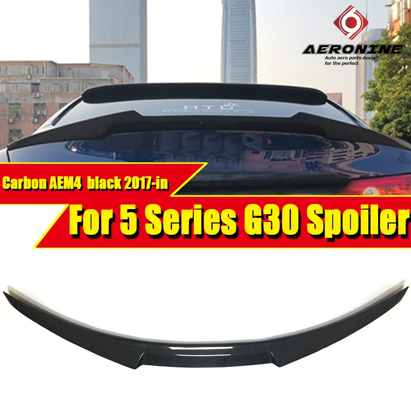 

For BMW 5-Series G30 M4 Style Car tail trunk Spoiler 530i 540i 520d High-quality Carbon Fiber Rear Trunk Spoiler Wings 2017-in