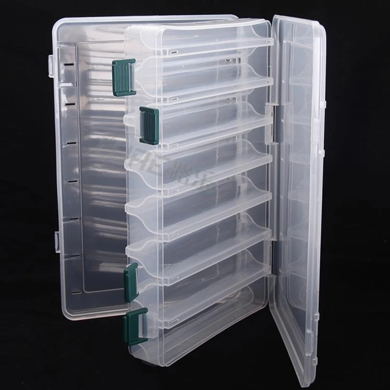 

Double Sided High Strength Waterproof Storage Box Fishing Tackle Boxes Compartments Bait Lure Hook Accessories Boxes Storage