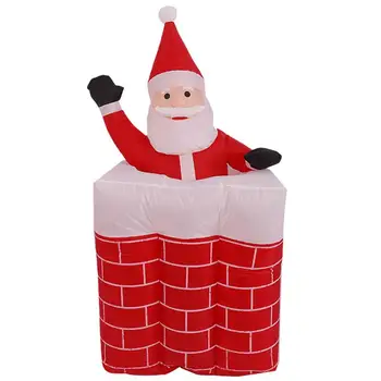 

1 Set Chrsimas Glowing Santa Claus Inflatable Model Chimney Party Decorations Santa Claus Lifts Up The Chimney Full Of Old Man