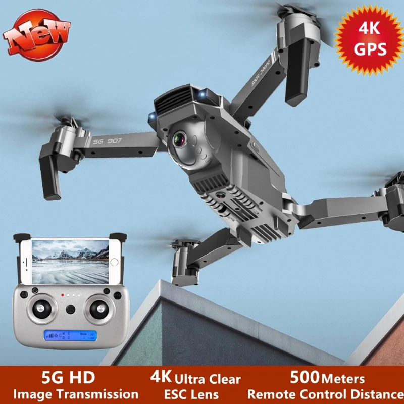 Профессиональный складной Квадрокоптер с дистанционным управлением GPS WIFI FPV 4K