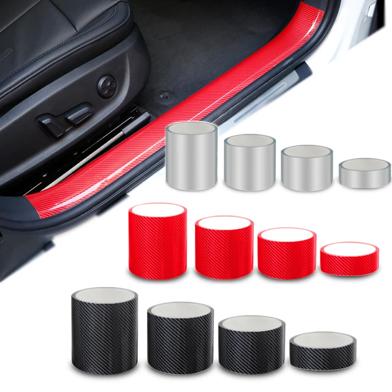 

3/5/10M Nano Glue 5D Carbon Fiber 2/3/5/7/10MM Sticker Protector Film Door Edge Trunk Door Sill Full Body Sticker Auto Accessory