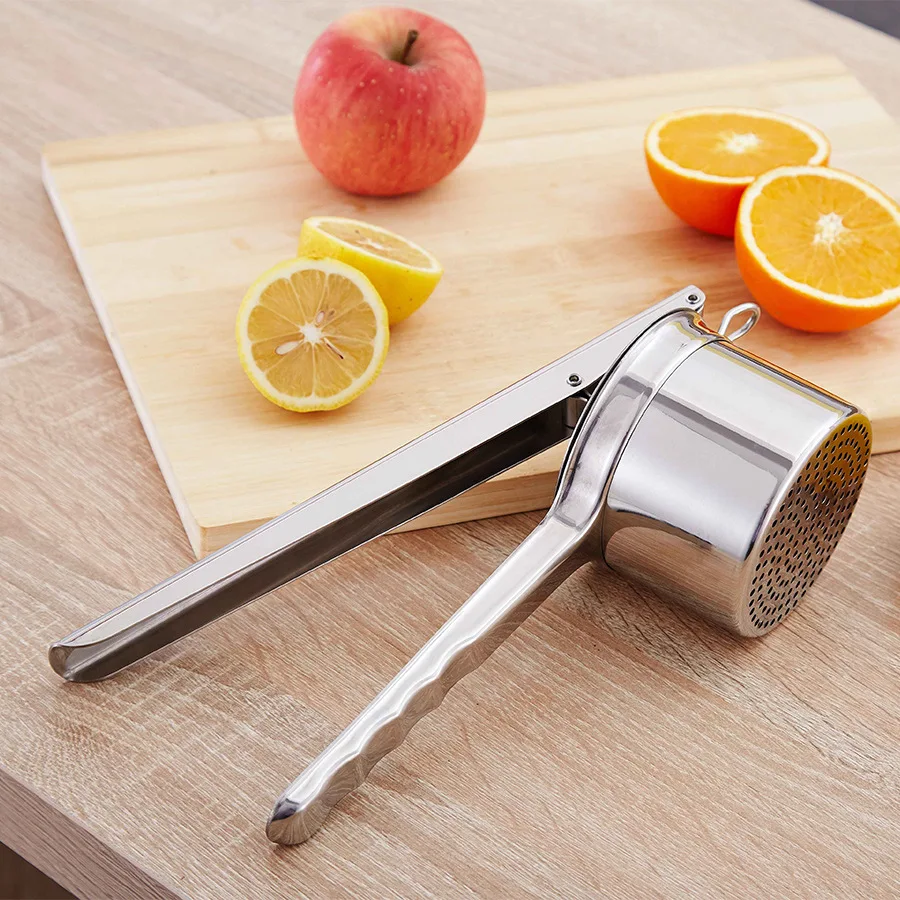 Portable Manual Potato Masher Fruits Squeezer Orange Juicer Kitchen