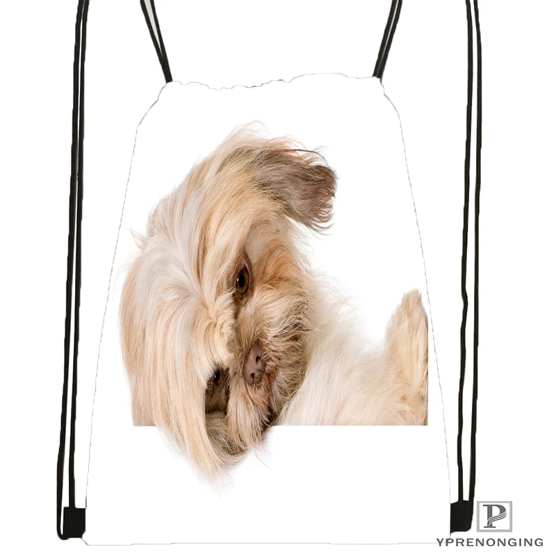 На заказ для собак породы Йоркширский терьер, походная сумка на шнурке, милый рюкзак для детей(черная спинка) 31x40 см#180531-03-18