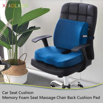 

Car Seat Office Massage Cushion Memory Foam U Seat Massage Chair Back Cushion Pad Short Plush Pillow Protect Coccyx Orthopedic