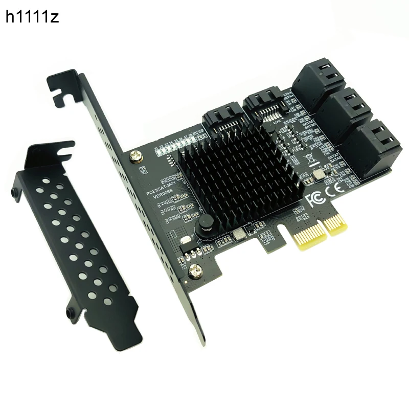 PCIE SATA III 8 портов контроллер карты PCIe 2 0x1 6G плата расширения с низкопрофильным