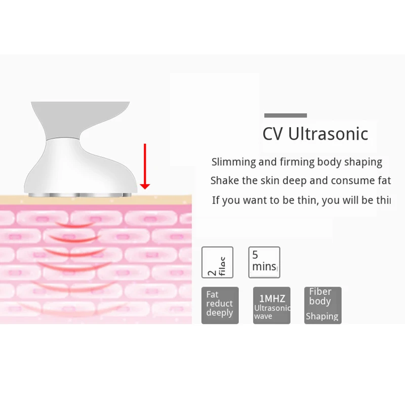  CV Ultrasonic RF Massager Body Slimming Instrument Firming Skin LED Light Photon Therapy Weight Los - 4000443439018