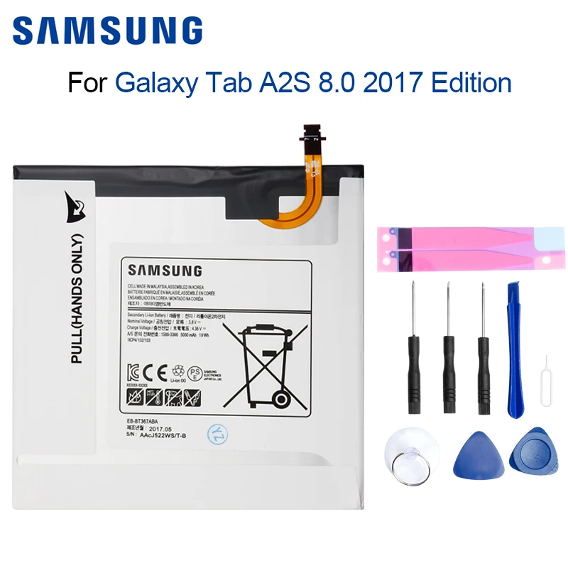 

SAMSUNG Original Tablet Battery EB-BT367ABE For Samsung Galaxy Tab A2S 8.0 T385 T380 2017 Edition SM-T380 SM-T385 5000mAh