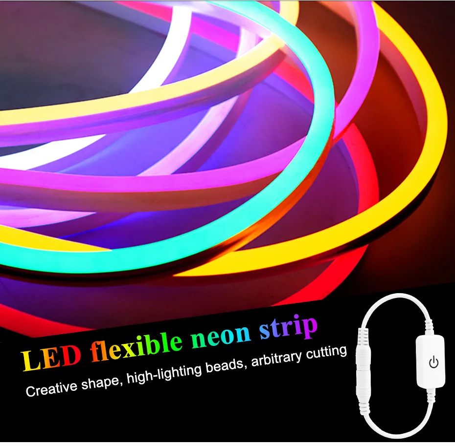 LED bande Flexible néon lumière 12V étanche Luces ruban Led corde