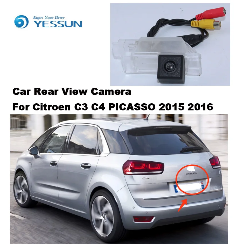 Автомобильная парковочная камера заднего вида для Citroen C3 C4 PICASSO 2015 2016 CCD HD с ночным