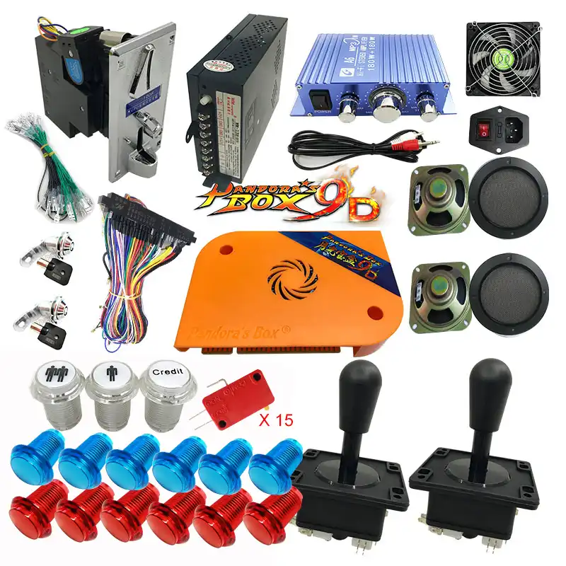 2222 In 1 Diy Kit Pandora Box Board Game Game Joystick Harness Coin Acceptor For Bartop Retro Arcade Game Cabinet Machine 3p 4p Aliexpress