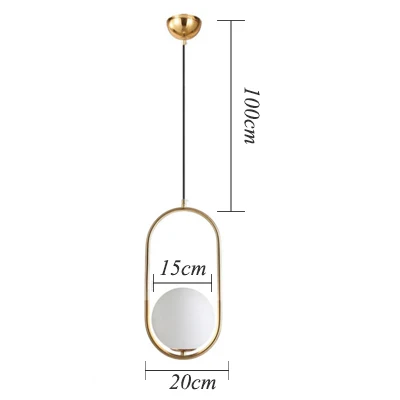 Современный стиль гостиная спальня минималистичный Ресторан подвесной светильник скандинавские украшения одежды стеклянная шариковая Подвесная лампа - Цвет корпуса: B Gold