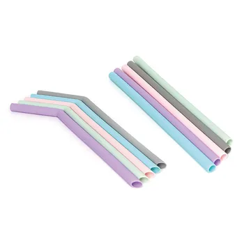 

Portable Wedding Party Supplies 1 Set Portable Cleaning Brushes Food Grade Reusable Silicone Straws Drinking Tool