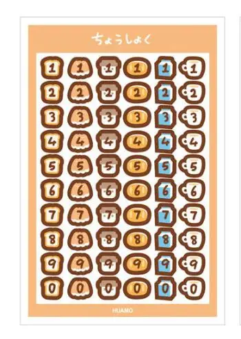 A 1 sheet 60 шт./мультфильмом цветным боковым цифровым обозначением наклейка, сделай сам, скрапбукинг неделе альбом дневник Happy planner украшения журнал телефон Стикеры - Цвет: A 1 sheet