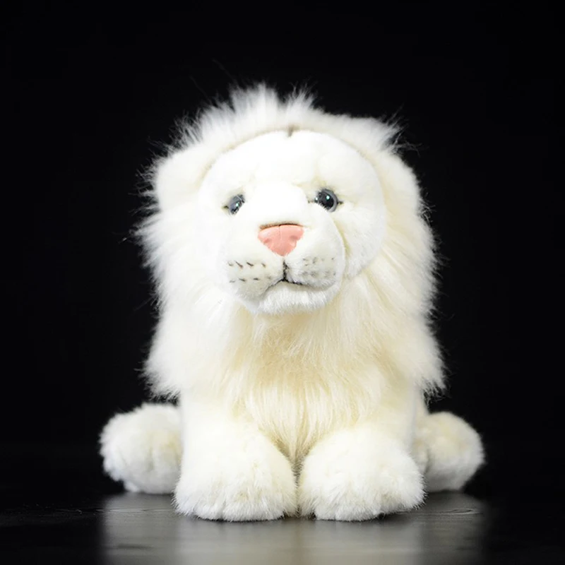 Настоящая жизнь Лев, мягкие игрушки, белый лев, плюшевые игрушки, реалистичные дикие животные, африканские львы, плюшевые куклы, подарки для детей