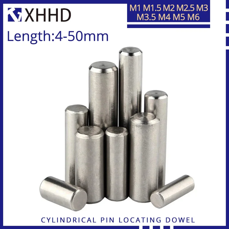 M1 M1.5 M2 M2.5 M3 M3.5 M4 M5 M6 Cylindrical Pin Locating Dowel 304 Stainless Steel Shelf Lock Fasten Support Fixing Metal Pin