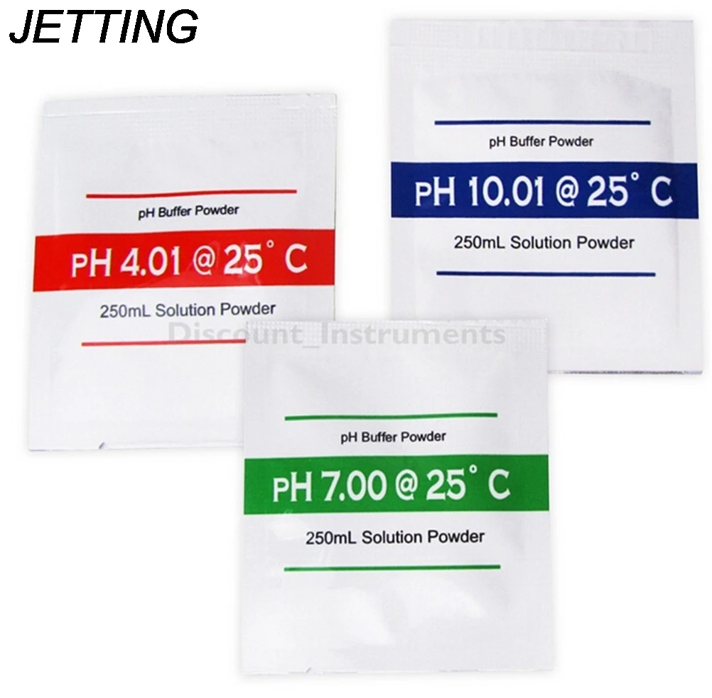 3 Bags H Buffer Solution Powder For Ph Test Meter Measure Calibration 4