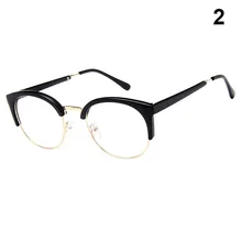 1 шт. винтажные очки с прозрачными линзами, полуметаллическая оправа, пылезащитные легкие декоративные очки SER88