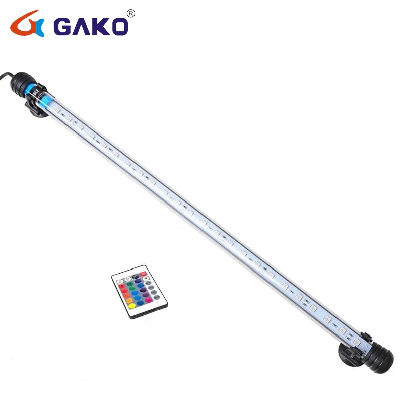 

62CM Led Aquarium Lighting RGB Remote Control Aquarium Fish Tank Amphibious Submersible LED Lamp Arowana Light 6.2W Waterproof
