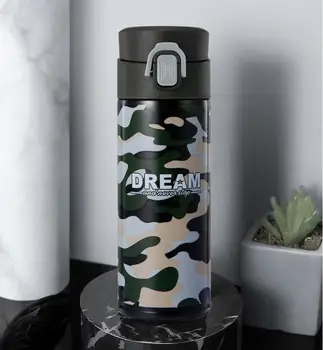 

ZOUNICH Thermos Cup INS Gradient Straw Ourdoor Sport 304 Stainless Steel Vacuum Flask Thermos Cup Mug Thermos Thermocup 350ml