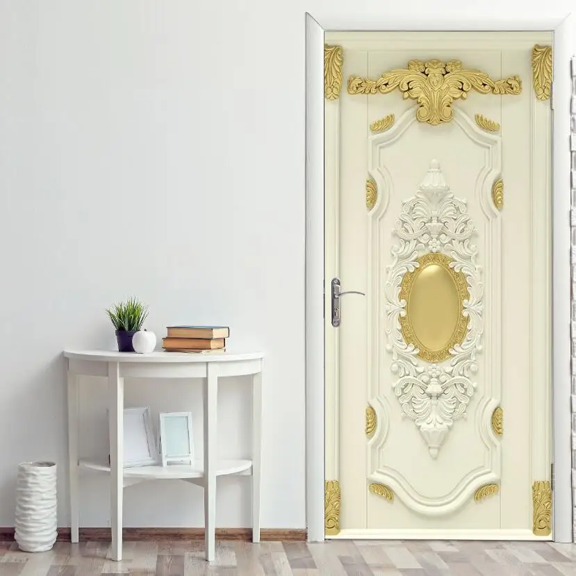 Винтажная Европейская 3d дверная наклейка домашний декор самоклеящаяся наклейка для спальни декор на дверь обои s Porte W223