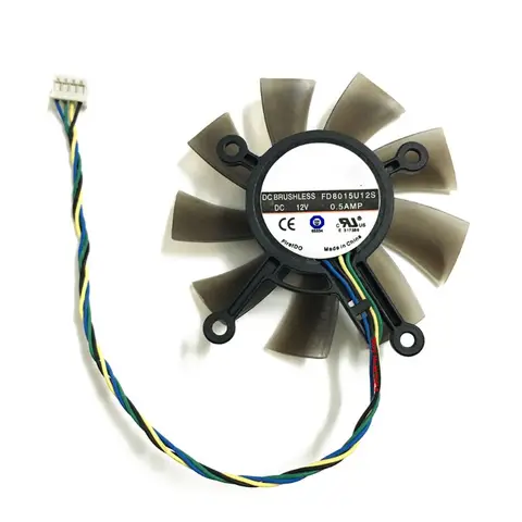 FD8015U12S DC12V 0.5AMP 4PIN Cooler Fan For ASUS GTX 560 GTX550Ti HD7850 Graphics Video Card Cooling Fans