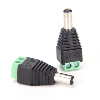 

12V 2.1 X 5.5mm DC Power Plug Male Female Plug Jack Adapter Connector Plug For CCTV (1 Male+1 Female)