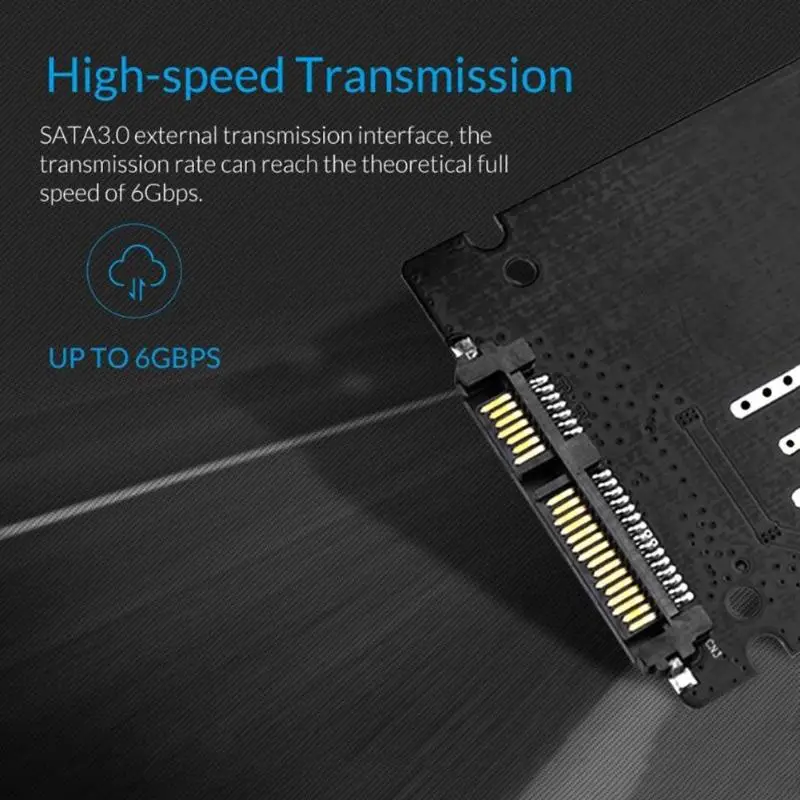 ORICO M2TS алюминиевый сплав M.2 SSD корпус NGFF в SATA конвертер M.2 SSD чехол для твердотельного накопителя корпус адаптер для рабочего стола