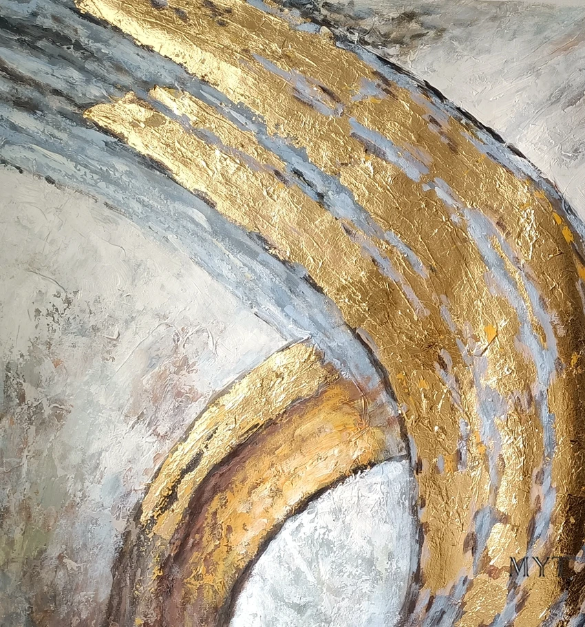 3D Gold Wall Art Oil Painting - Tifloka
