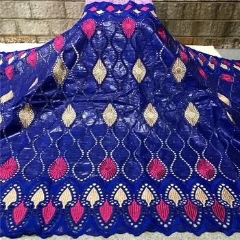 

5 yards New arrival african Bazin riche fabric with beads embroidery lace / bazin riche dress material Nigerian 4L062708